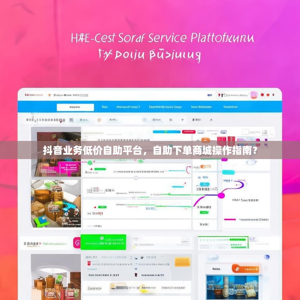 抖音业务低价自助平台,自助下单商城操作指南? 抖音业务低价自助平台,自助下单商城操作指南?