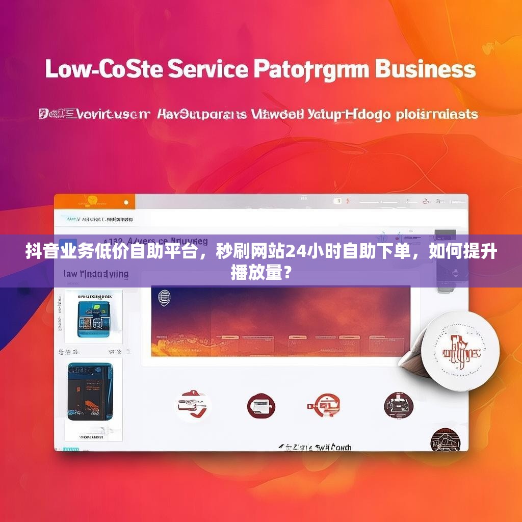 抖音业务低价自助平台，秒刷网站24小时自助下单，如何提升播放量？