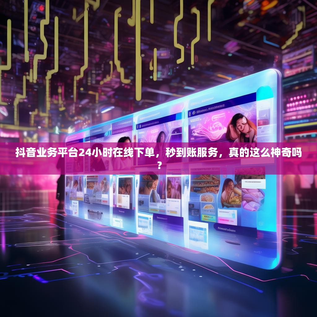 抖音业务平台24小时在线下单,秒到账服务,真的这么神奇吗? 抖音业务平台24小时在线下单,秒到账服务,真的这么神奇吗?