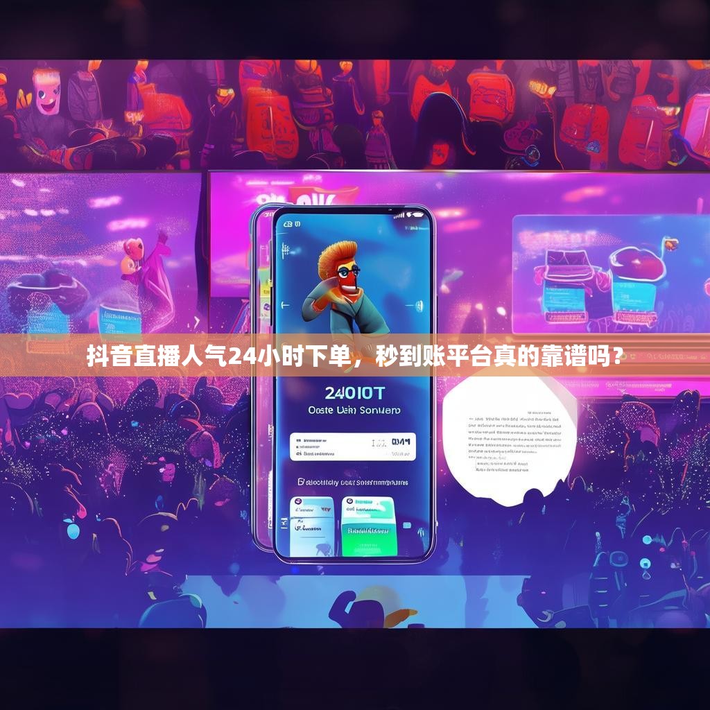 抖音直播人气24小时下单，秒到账平台真的靠谱吗？