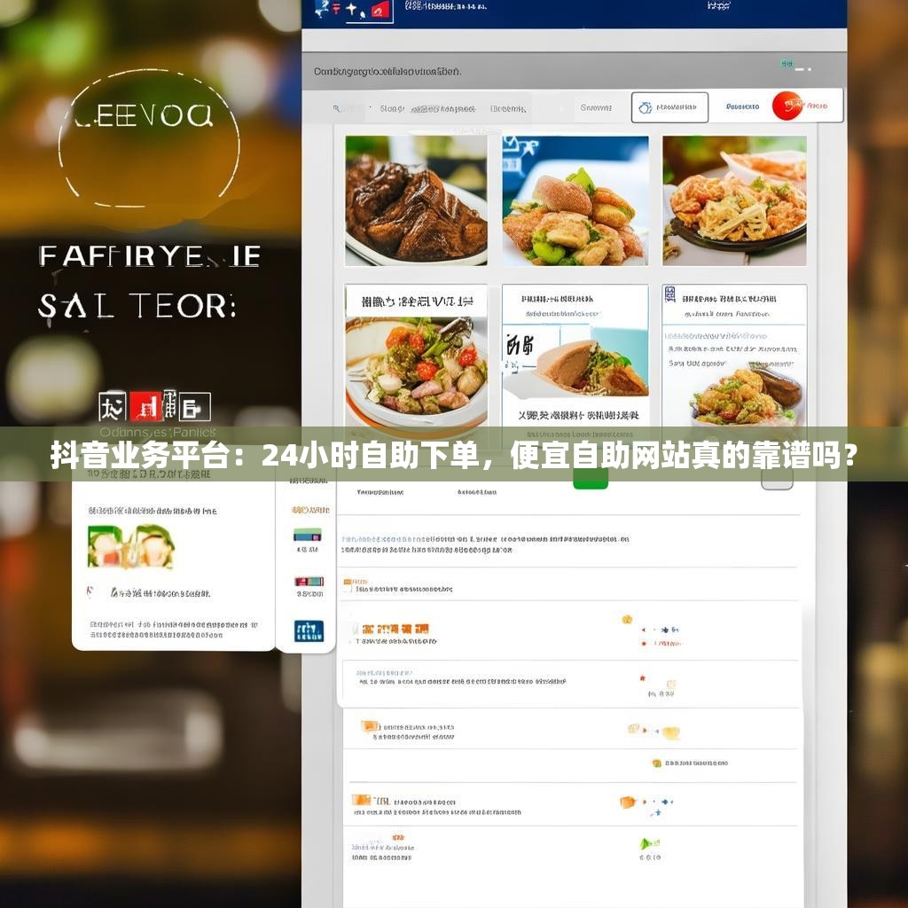 抖音业务平台：24小时自助下单，便宜自助网站真的靠谱吗？