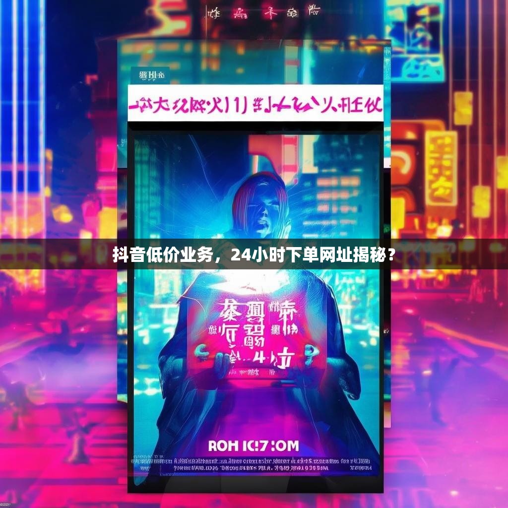 抖音低价业务，24小时下单网址揭秘？