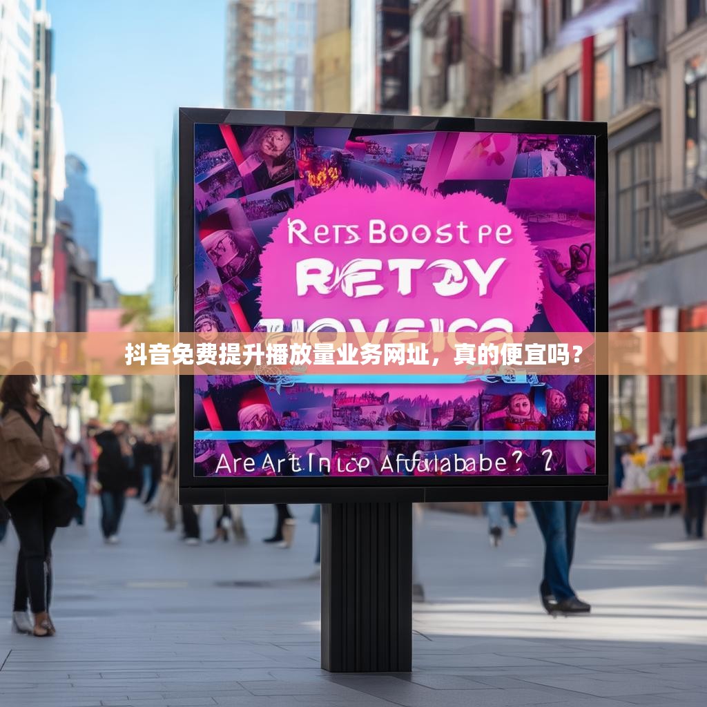 抖音免费提升播放量业务网址，真的便宜吗？