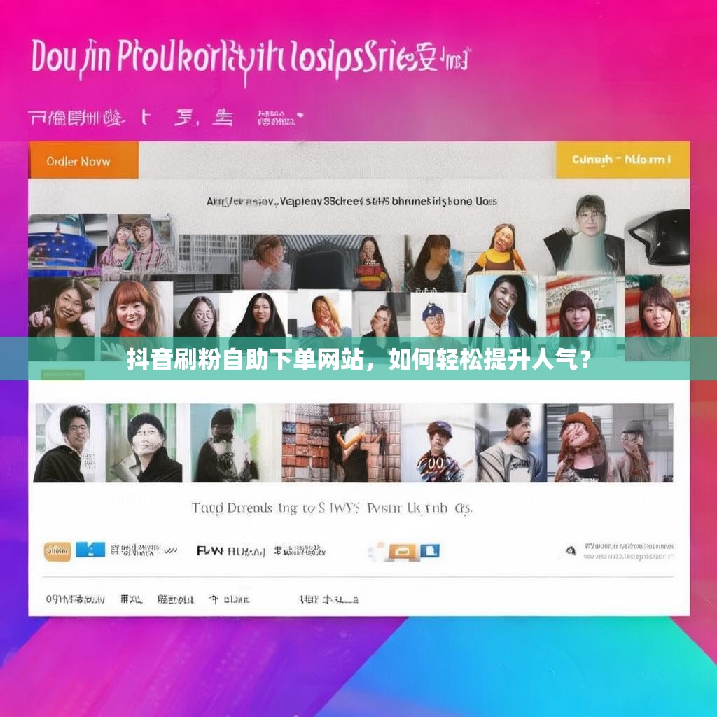 抖音刷粉自助下单网站，如何轻松提升人气？