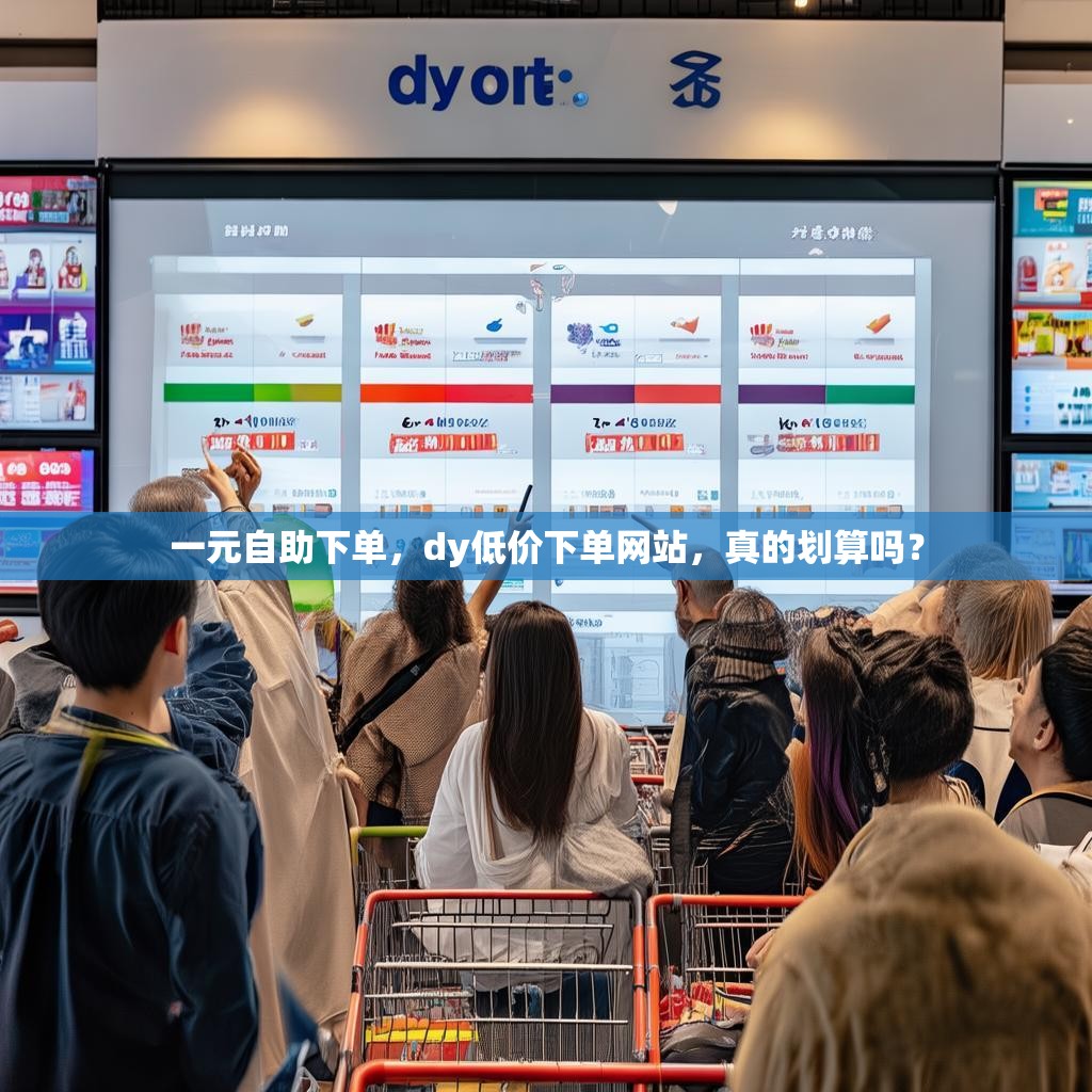 一元自助下单，dy低价下单网站，真的划算吗？