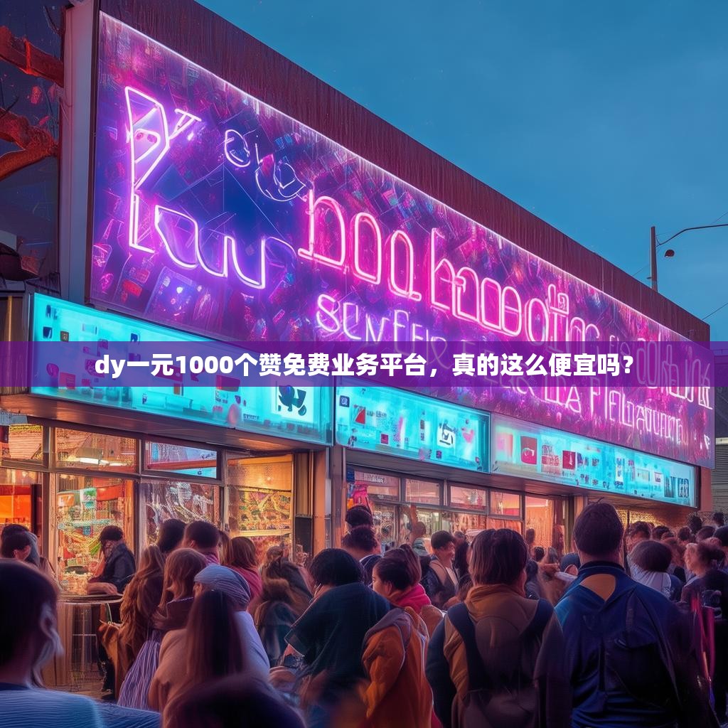 dy一元1000个赞免费业务平台，真的这么便宜吗？