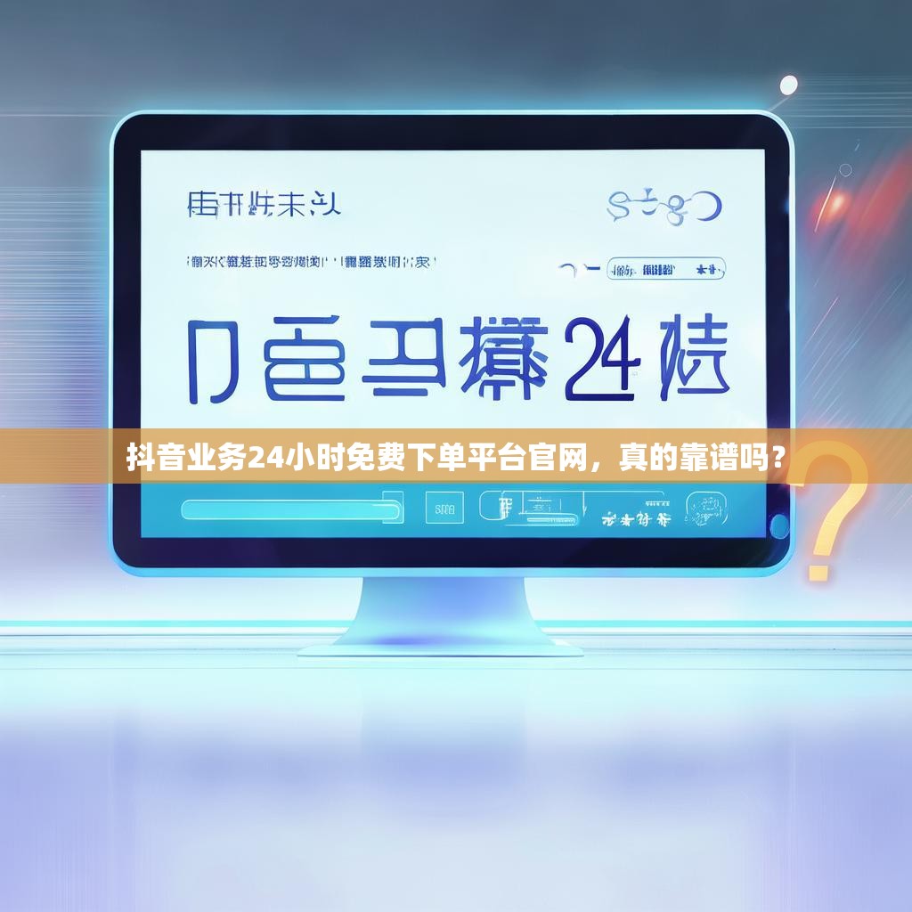 抖音业务24小时免费下单平台官网，真的靠谱吗？