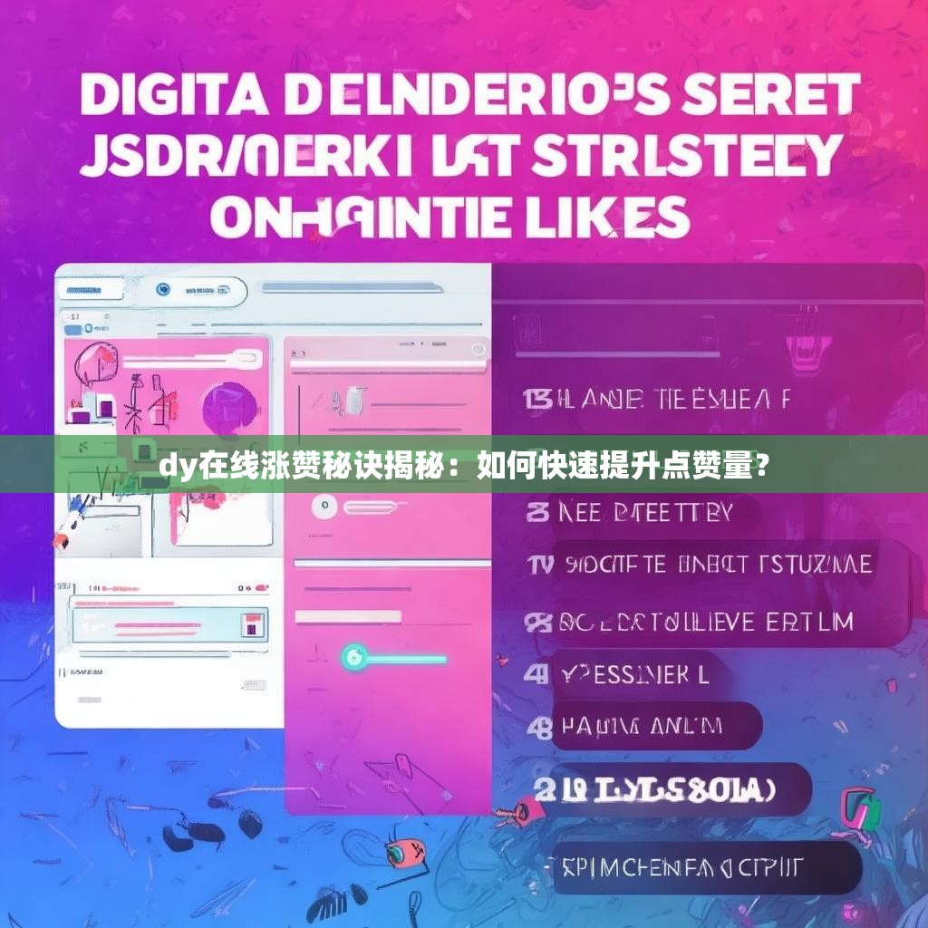 dy在线涨赞秘诀揭秘：如何快速提升点赞量？