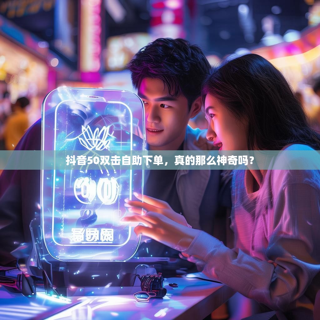 抖音50双击自助下单，真的那么神奇吗？