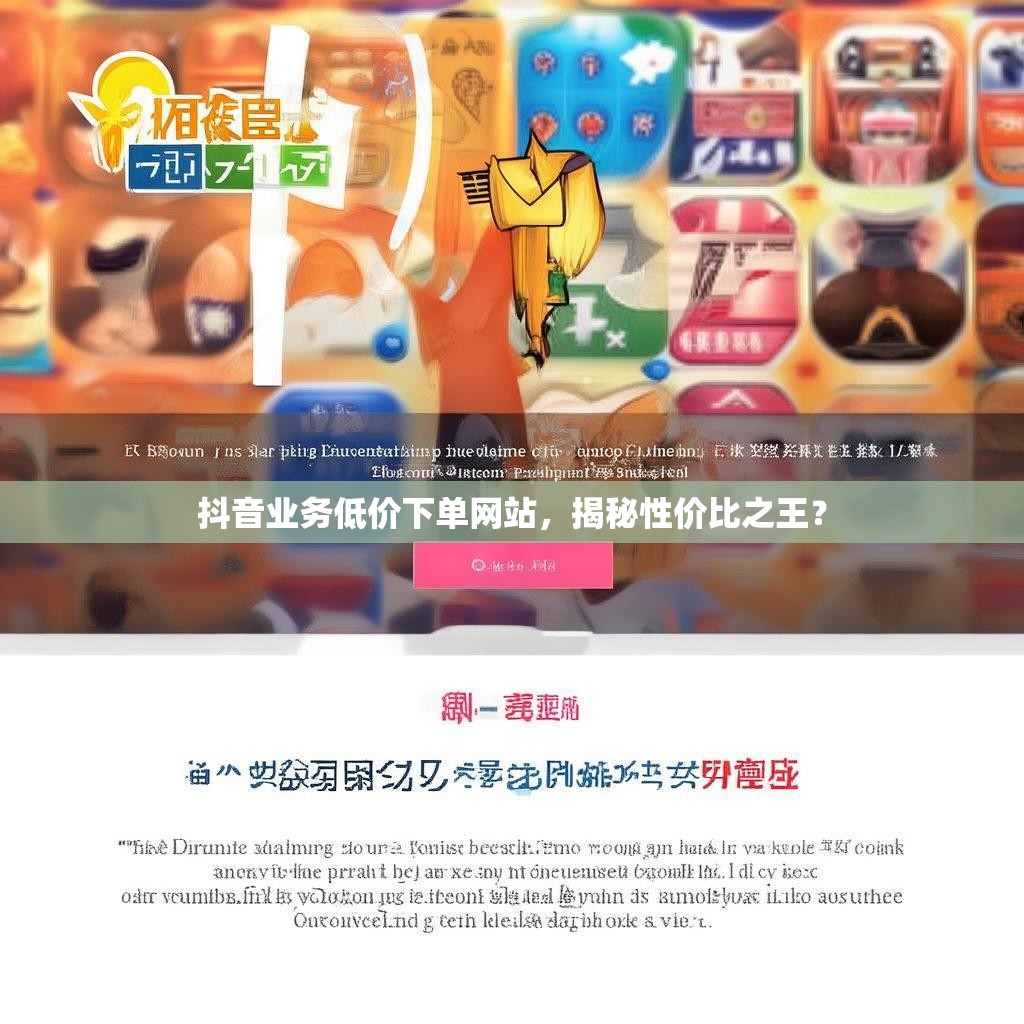 抖音业务低价下单网站，揭秘性价比之王？