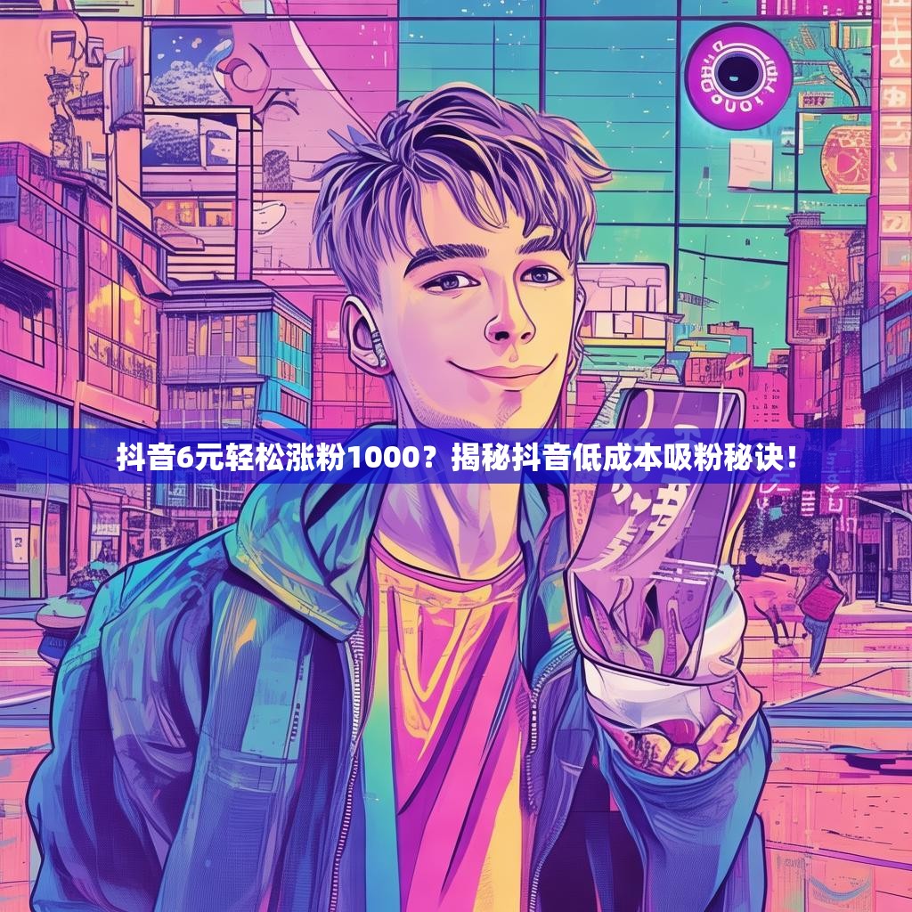 抖音6元轻松涨粉1000？揭秘抖音低成本吸粉秘诀！