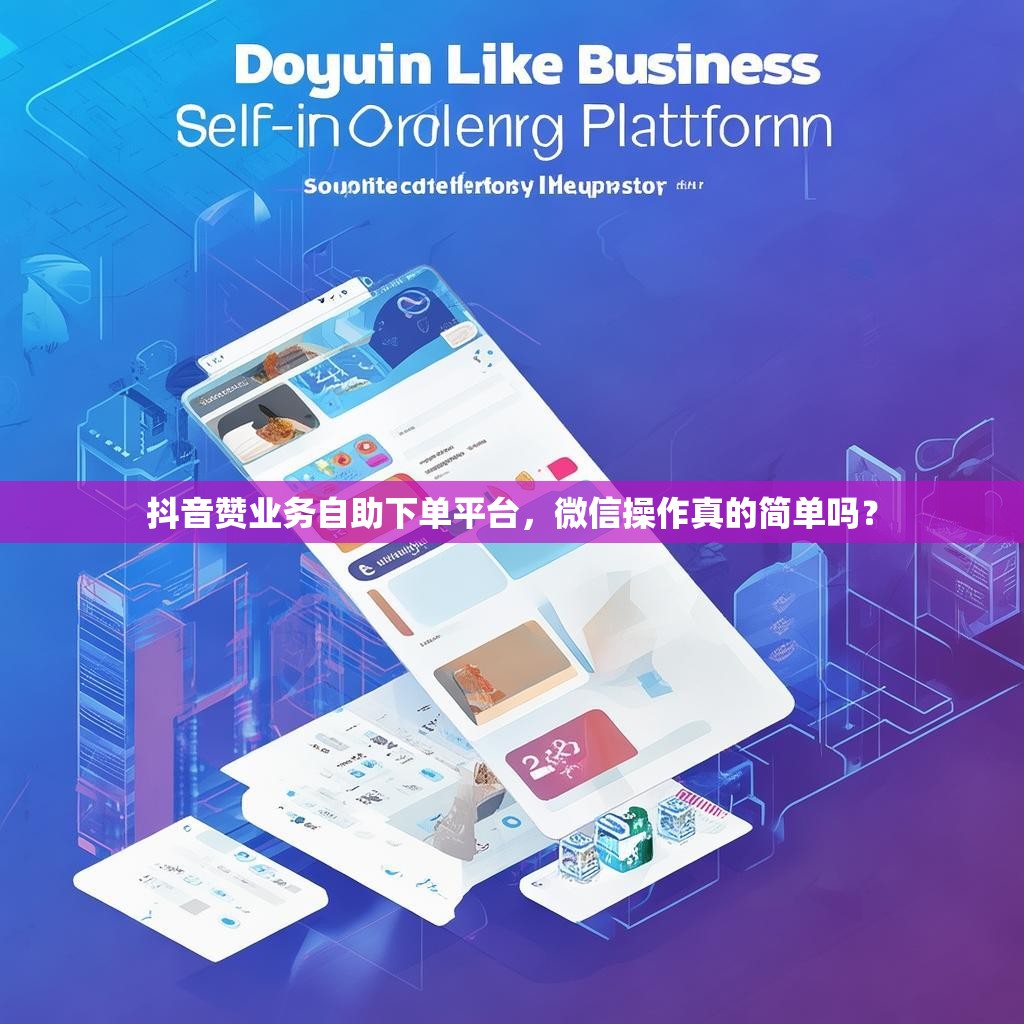 抖音赞业务自助下单平台，微信操作真的简单吗？