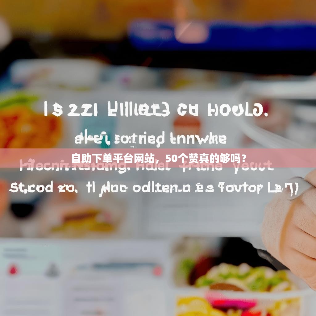 自助下单平台网站，50个赞真的够吗？