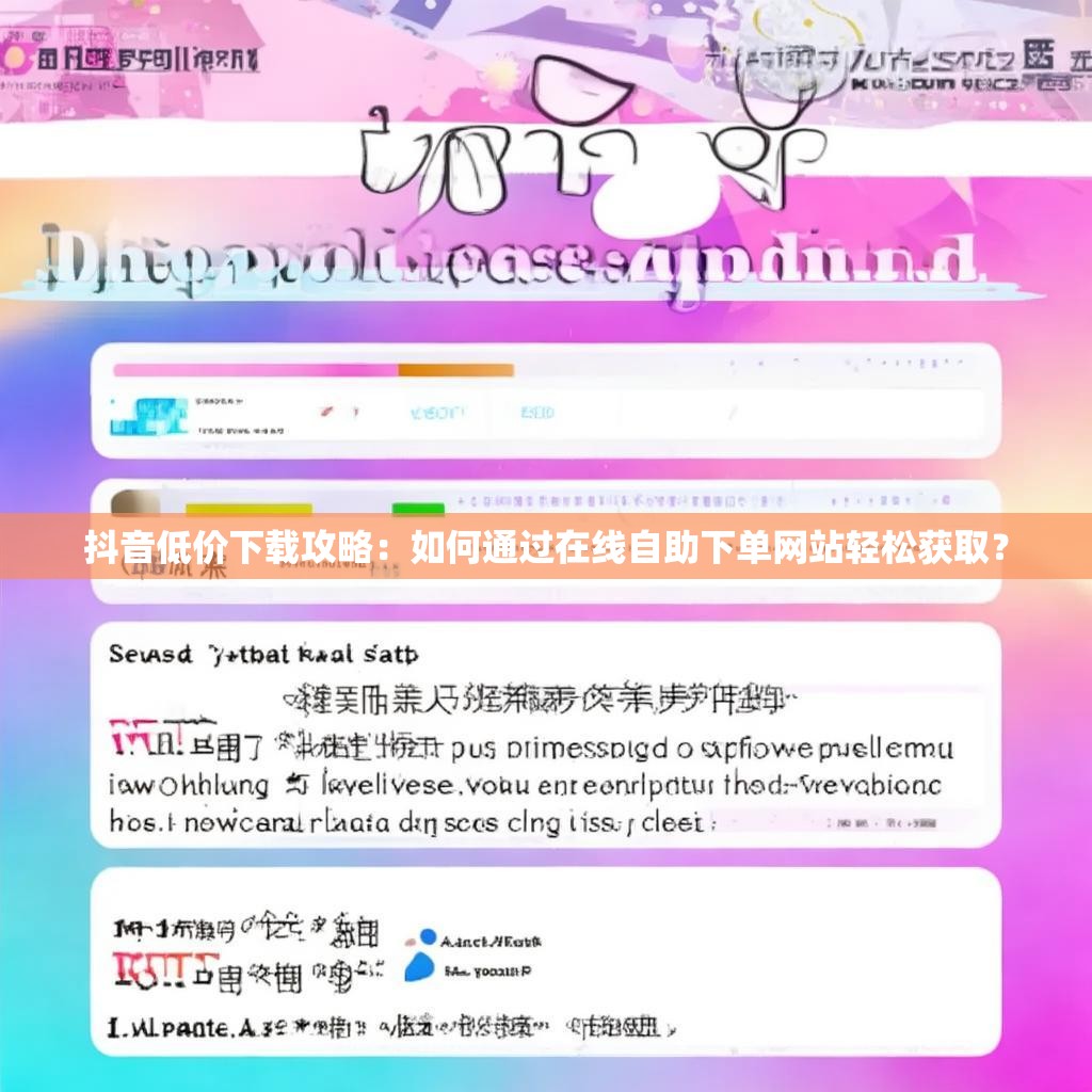 抖音低价下载攻略：如何通过在线自助下单网站轻松获取？
