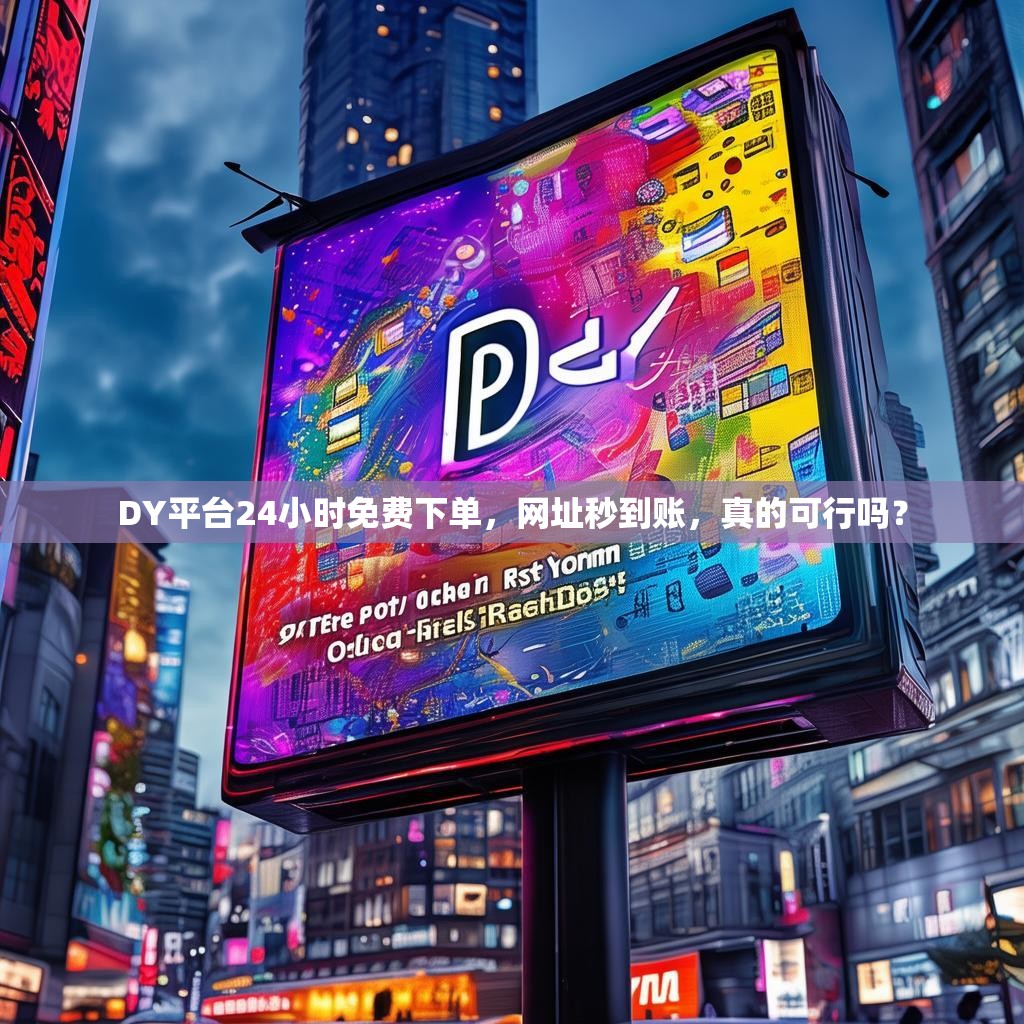 DY平台24小时免费下单，网址秒到账，真的可行吗？