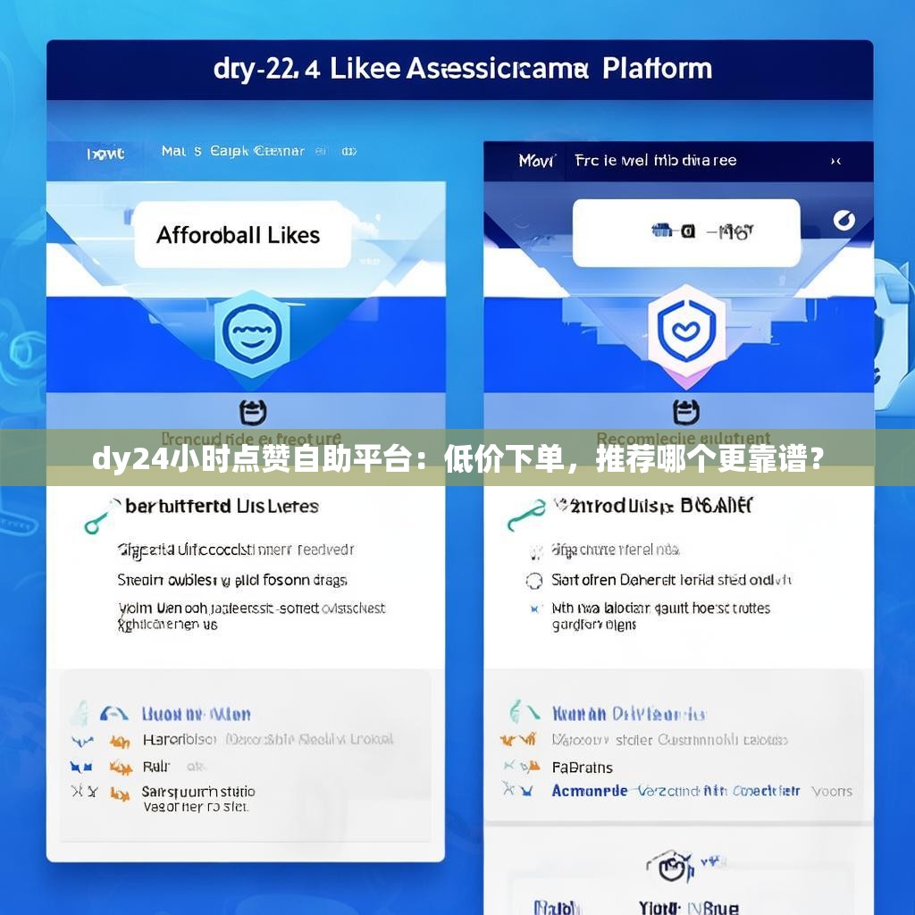 dy24小时点赞自助平台：低价下单，推荐哪个更靠谱？