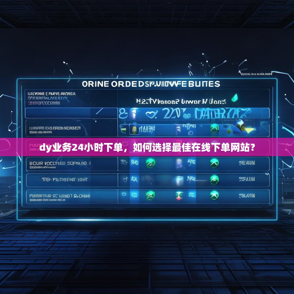 dy业务24小时下单，如何选择最佳在线下单网站？