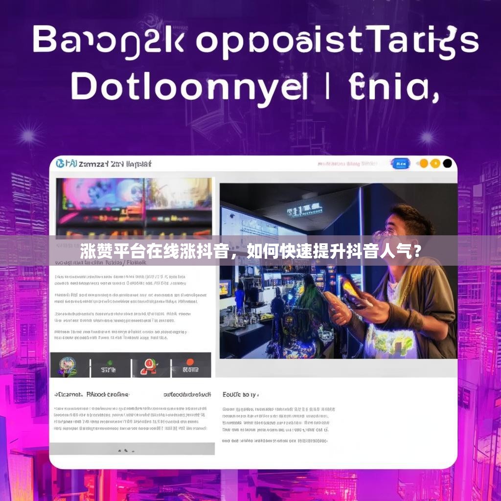 涨赞平台在线涨抖音，如何快速提升抖音人气？