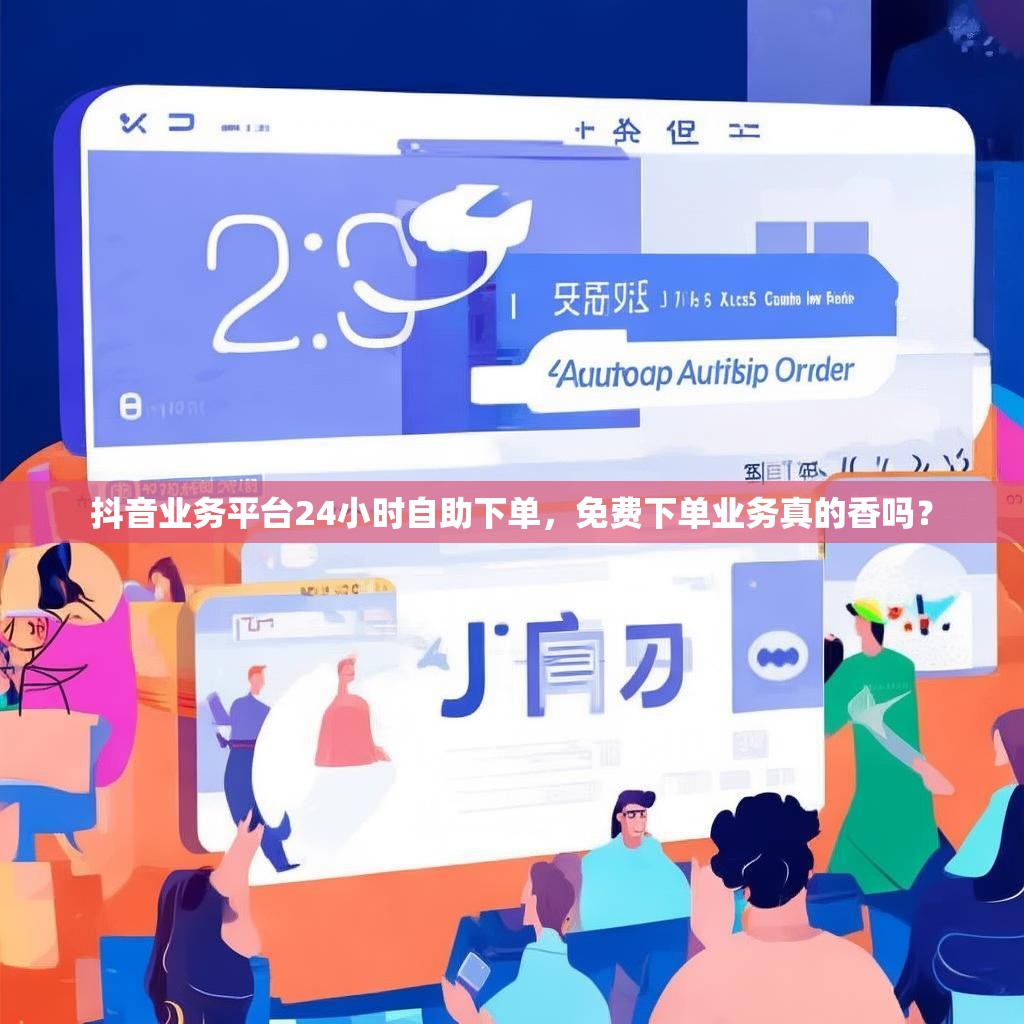 抖音业务平台24小时自助下单，免费下单业务真的香吗？