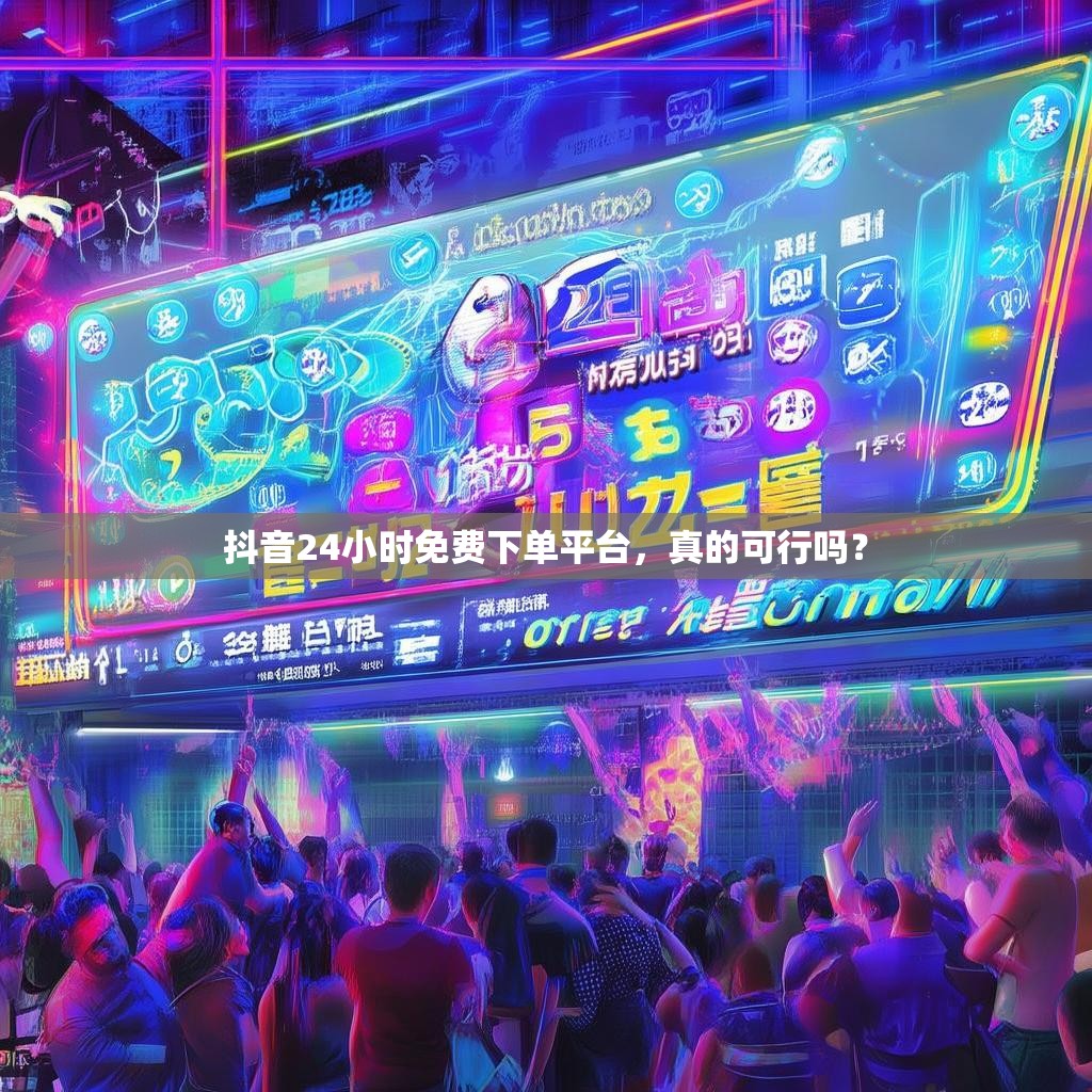 抖音24小时免费下单平台，真的可行吗？