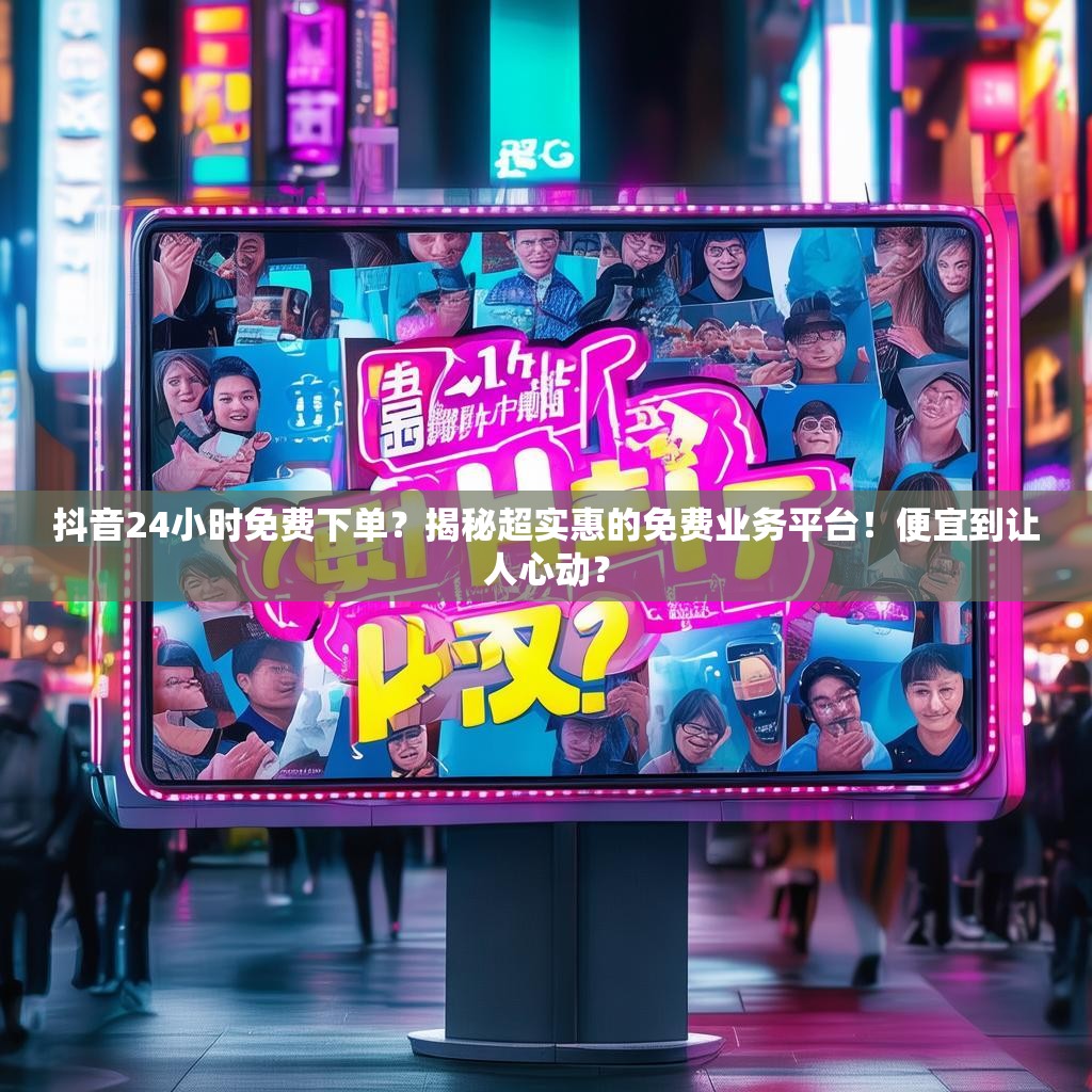 抖音24小时免费下单？揭秘超实惠的免费业务平台！便宜到让人心动？