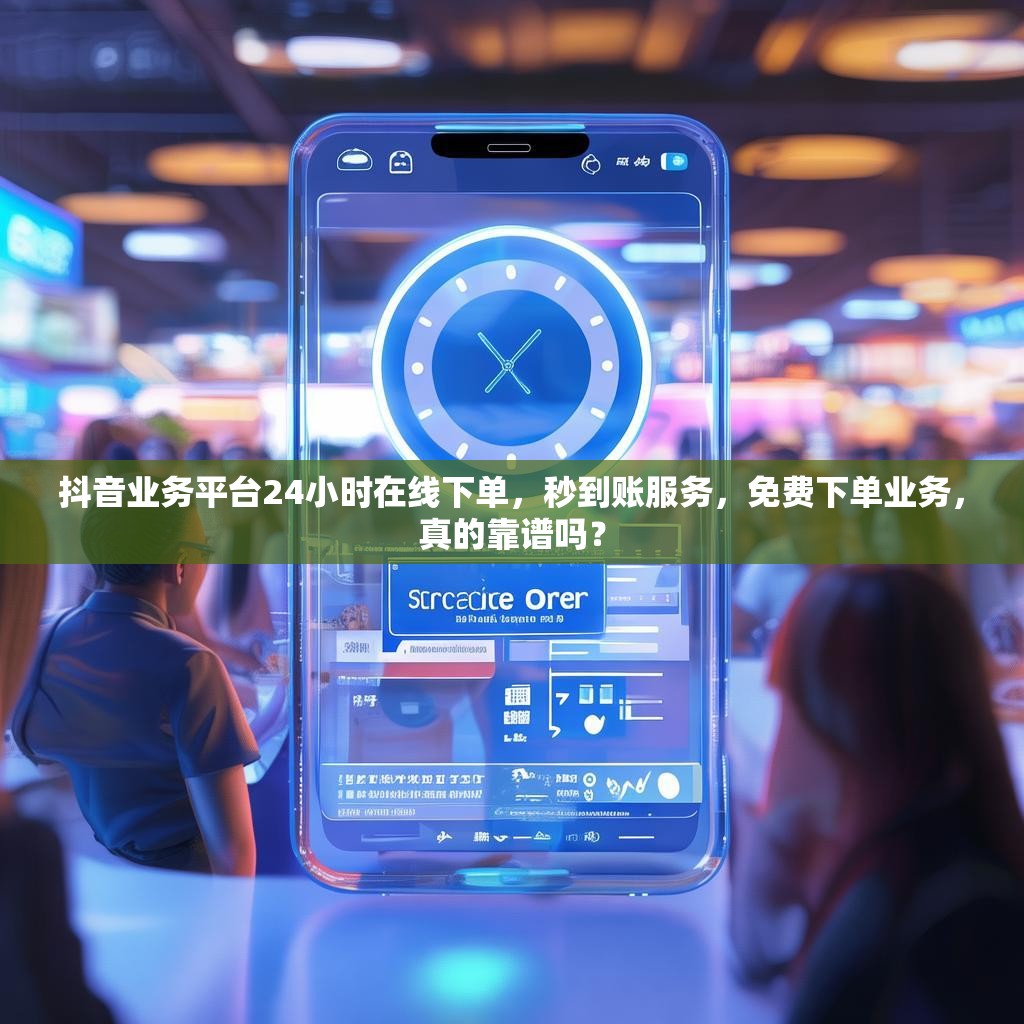 抖音业务平台24小时在线下单，秒到账服务，免费下单业务，真的靠谱吗？