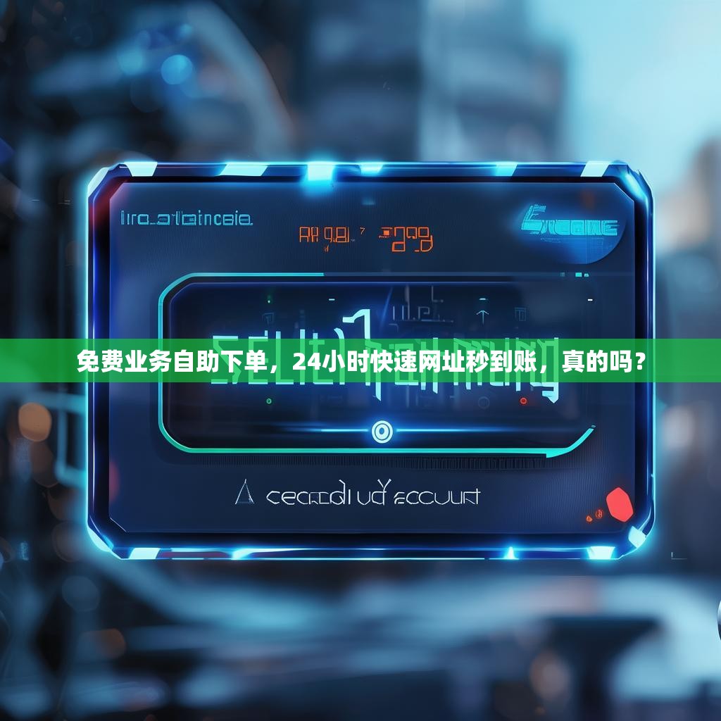 免费业务自助下单，24小时快速网址秒到账，真的吗？