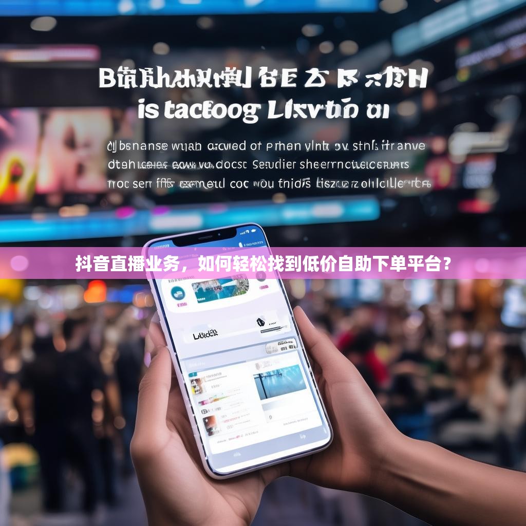 抖音直播业务，如何轻松找到低价自助下单平台？