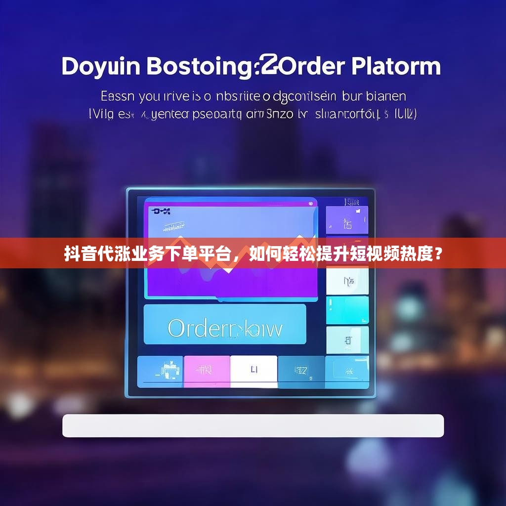 抖音代涨业务下单平台，如何轻松提升短视频热度？