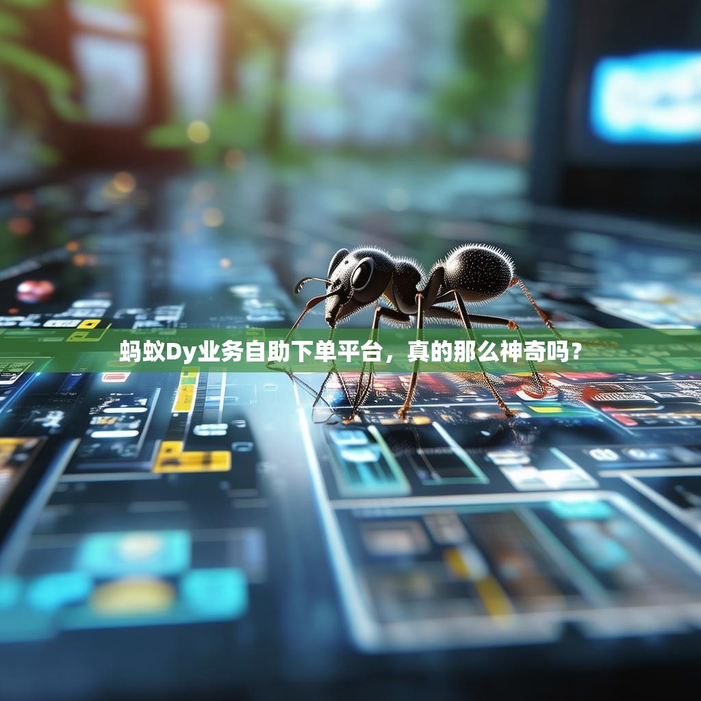 蚂蚁Dy业务自助下单平台，真的那么神奇吗？