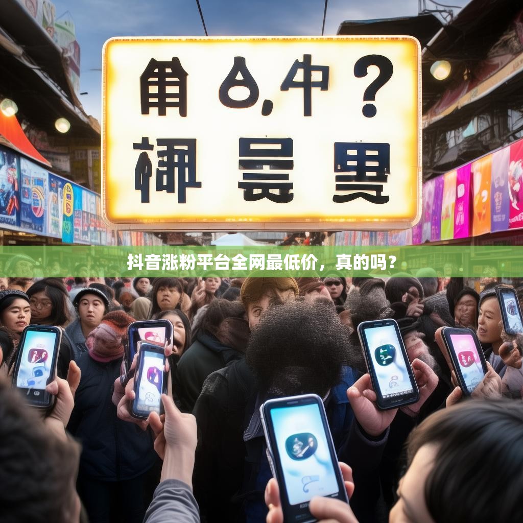 抖音涨粉平台全网最低价，真的吗？