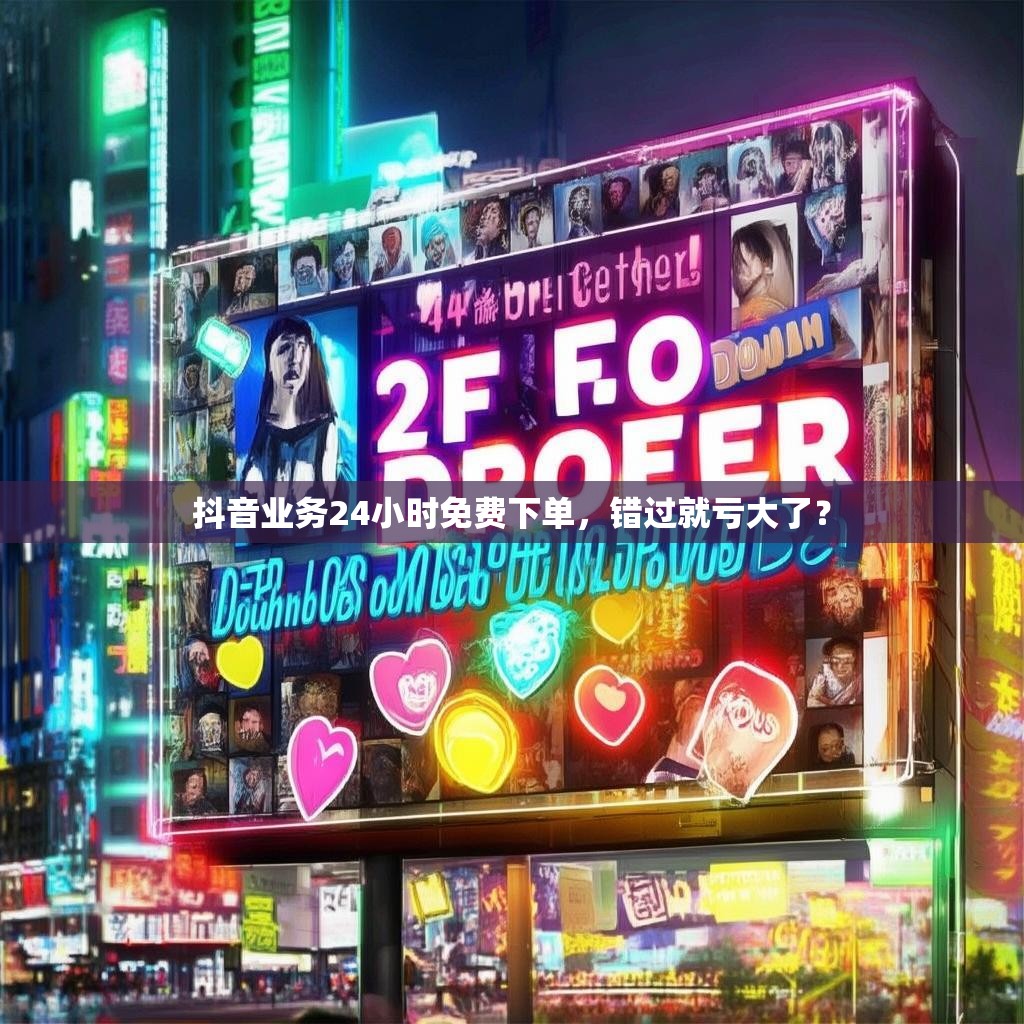 抖音业务24小时免费下单，错过就亏大了？