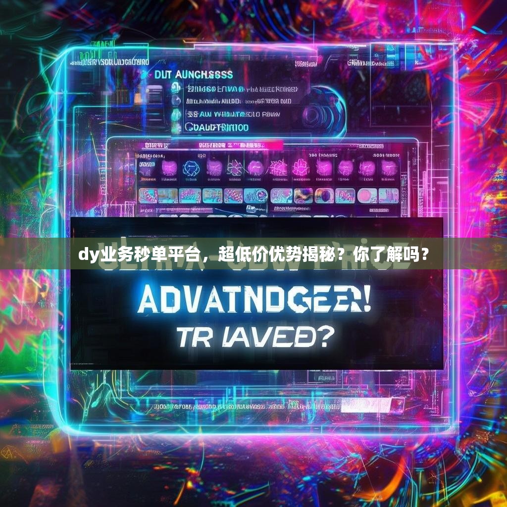 dy业务秒单平台，超低价优势揭秘？你了解吗？