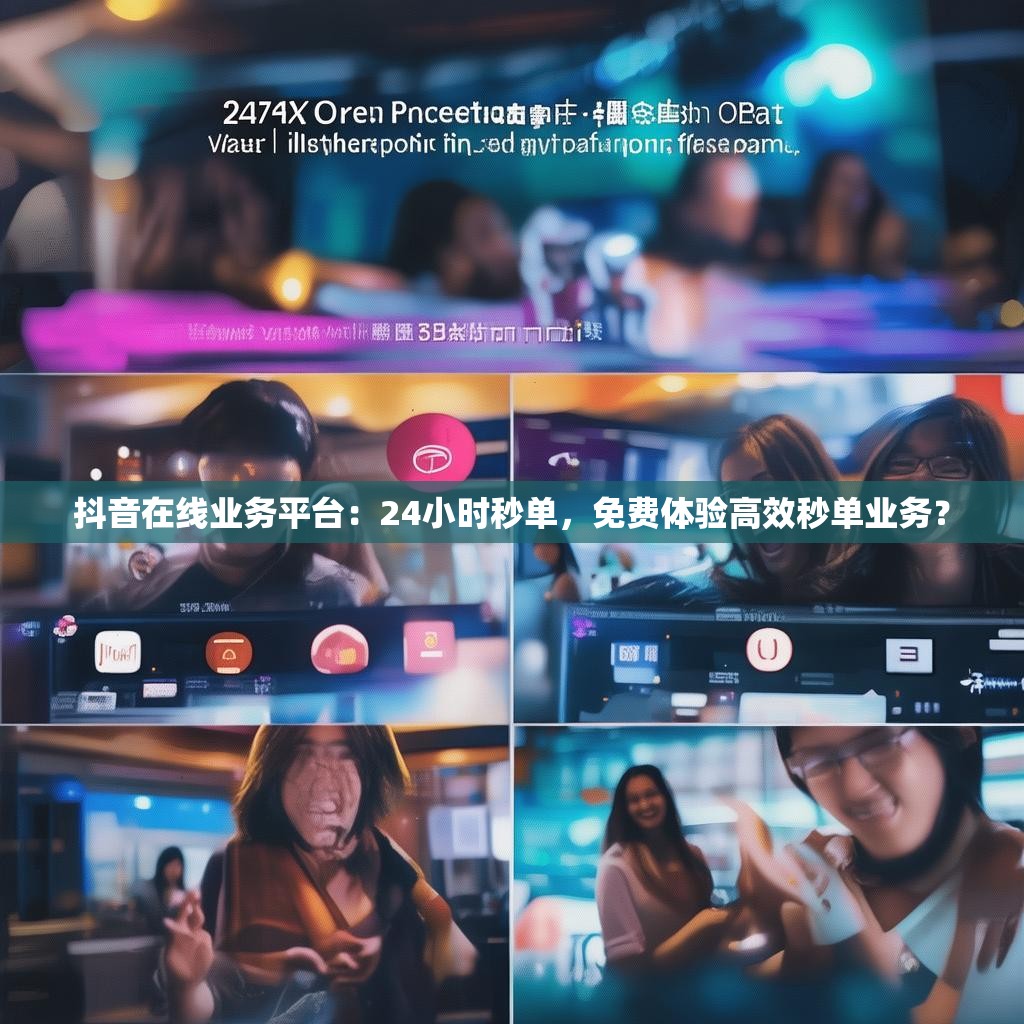 抖音在线业务平台：24小时秒单，免费体验高效秒单业务？