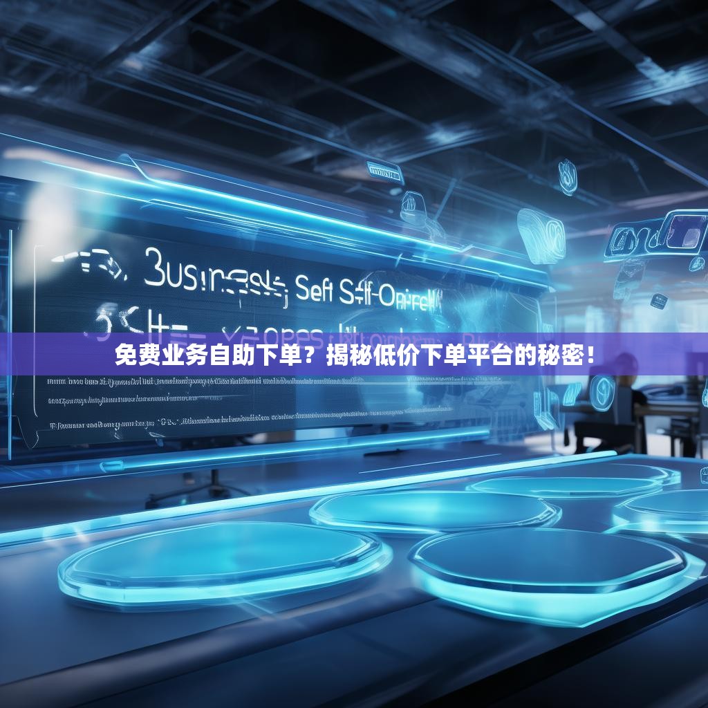 免费业务自助下单？揭秘低价下单平台的秘密！