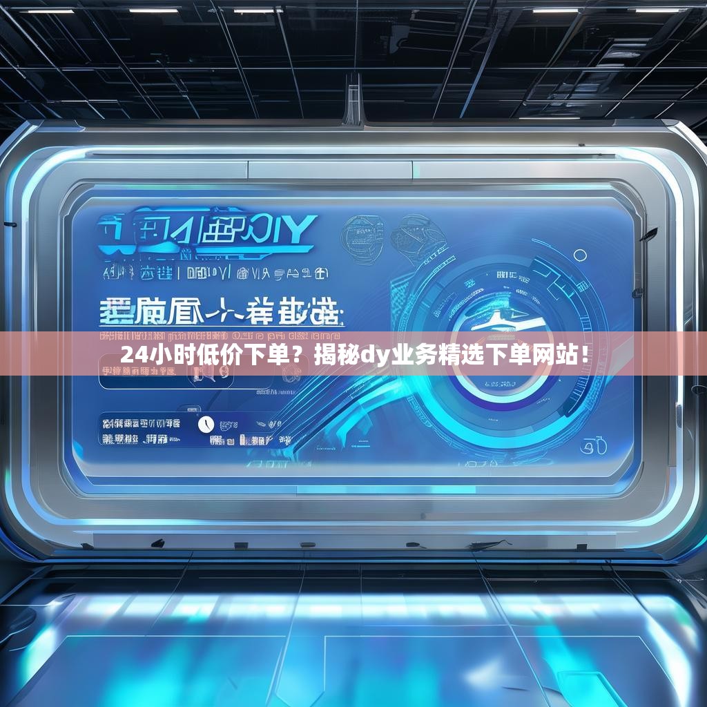 24小时低价下单？揭秘dy业务精选下单网站！