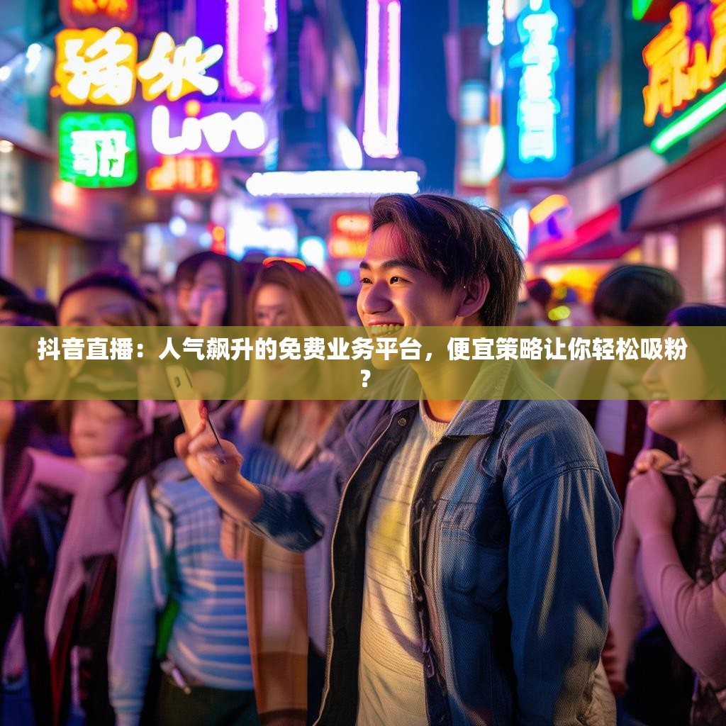 抖音直播：人气飙升的免费业务平台，便宜策略让你轻松吸粉？