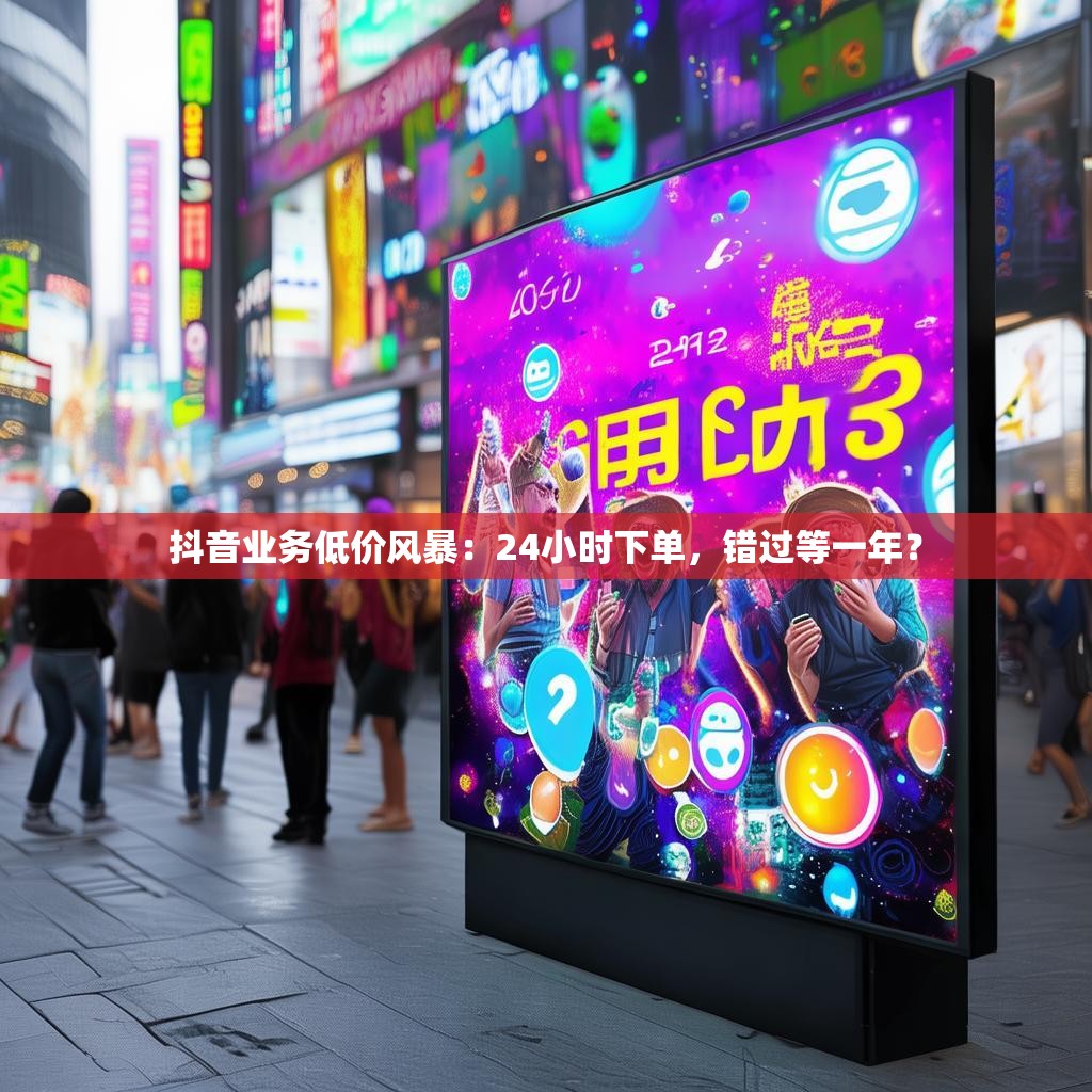 抖音业务低价风暴：24小时下单，错过等一年？