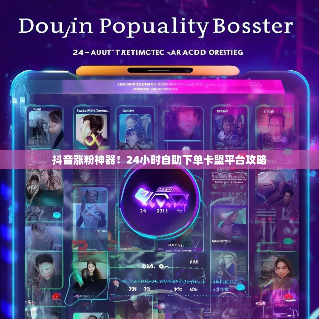 抖音涨粉神器！24小时自助下单卡盟平台攻略