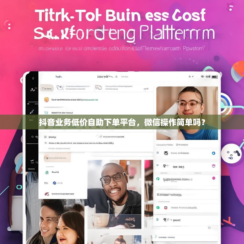 抖音业务低价自助下单平台，微信操作简单吗？