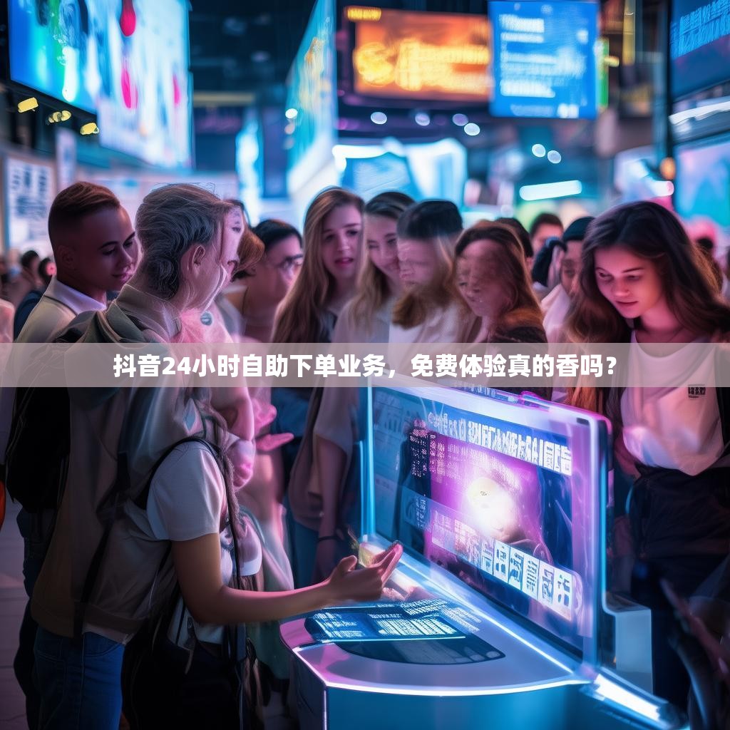 抖音24小时自助下单业务，免费体验真的香吗？