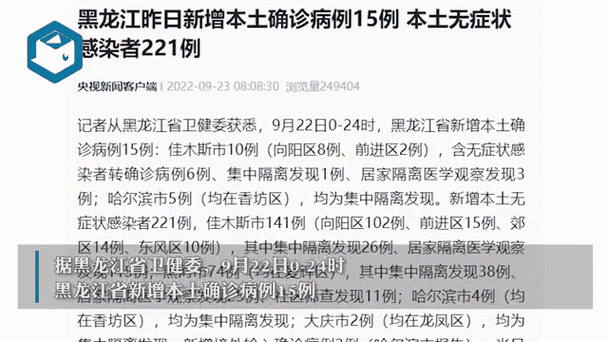 黑龙江新增确诊病例及无症状感染者情况，传播链相关信息汇总